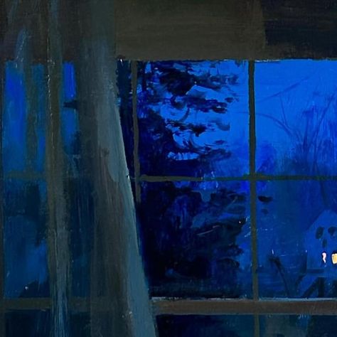 Jeremy Miranda on Instagram: "A Wolf Pine at night" Jeremy Miranda Painting, Miranda Painting, Miranda Core, Jeremy Miranda, Night Paintings, Blue Tree, Abstract Art Landscape, A Wolf, Night Painting