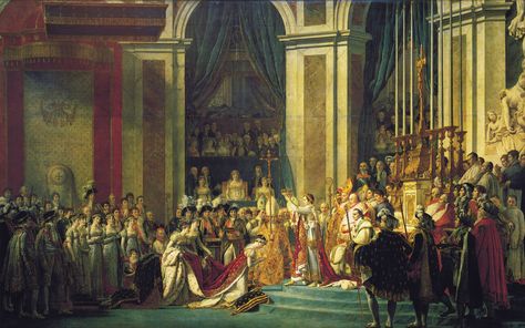 The Crown of the Emperor of the French | ferrebeekeeper Coronation Of Napoleon, Neoclassical Painting, Jacques Louis David, Castle Painting, Napoleon Bonaparte, A4 Poster, Caravaggio, Water Cooler, Vintage Artwork