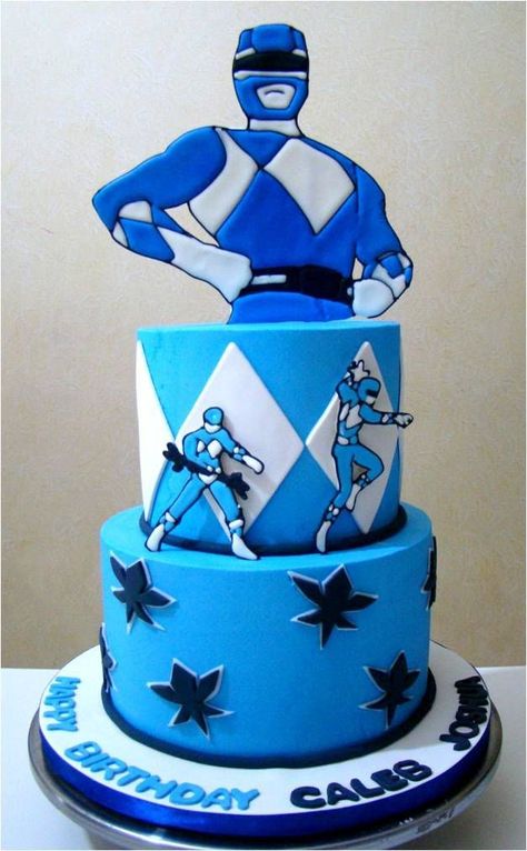 power ranger cake.20 Of the Best Ideas for Power Ranger Birthday Cake Power Rangers Birthday Cake, Blue Power Ranger, Festa Power Rangers, Power Ranger Cake, Power Ranger Birthday Party, Power Ranger Party, Power Ranger Birthday, 3rd Birthday Cakes, Cartoon Cake