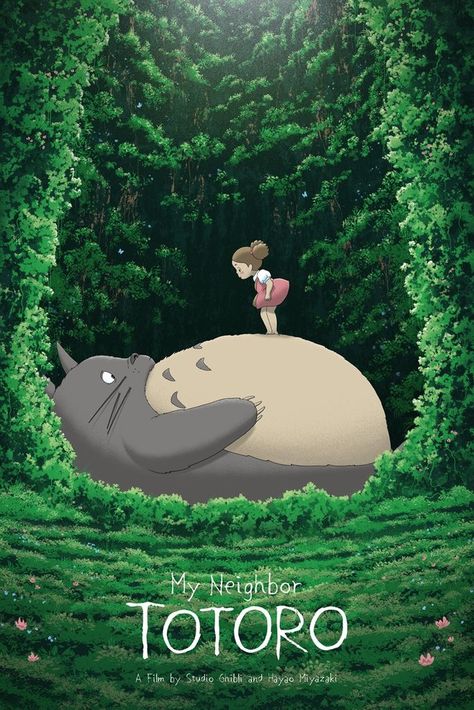 Totoro Poster, Totoro Art, Studio Ghibli Films, Art Studio Ghibli, Studio Ghibli Poster, Personajes Studio Ghibli, Studio Ghibli Background, Studio Ghibli Characters, Ghibli Artwork