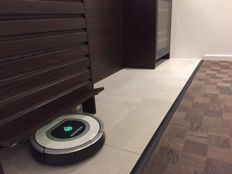 Roomba Storage Idea, Roomba Storage, Roomba Garage, Storage Idea, I Robot, Home Garage, Hiding Places, Small Flat, Garage House