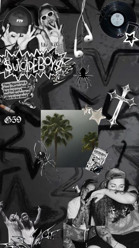 #$uicideboy$ #wallpaper #music Uicideboy Wallpaper, Iphone Wallpaper Music, $b Wallpaper, Aesthetic Lockscreens, Wallpaper Music, Rap Aesthetic, Boys Wallpaper, Retro Wallpaper, Pretty Wallpapers Backgrounds