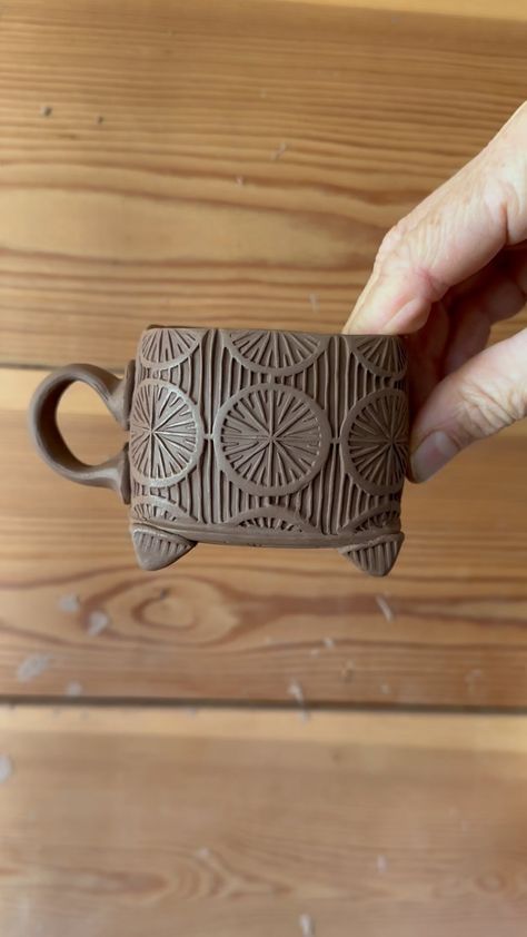 Sarah Pike Pottery | Sticky soft clay is my jam. #stamping #ogeepattern #ogee #stampedclay #slabbuiltceramics #potterylife #potteryprocess | Instagram Stamped Ceramics, Pottery Rainbow, Ogee Pattern, Texture Tools, Clay Stamps, Soft Clay, Stamp Carving, Pottery Inspiration, My Jam