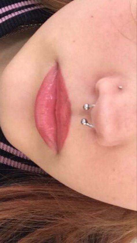 Button Nose Piercing, Nose Piercing Combos, Nose And Septum Piercing Together, Nose Ring Combo, Nostril And Septum Piercing Together, Piercing Combos, Cute Nose Rings, Button Nose, Lip Combo