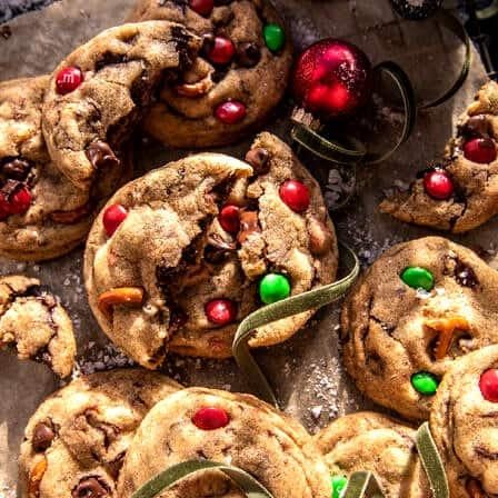 Chewy Christmas Snickerdoodles - Half Baked Harvest Christmas Snickerdoodles, Pretzels Chocolate, Chocolate Christmas Cookies, Christmas Cookie Box, Half Baked Harvest Recipes, Pretzel Twists, Hot Chocolate Cookies, Snickerdoodle Cookies, Mini Pretzels