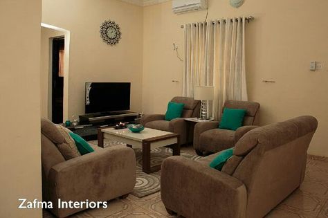 The colours just follow together.  ZAFMA INTERIORS an up & coming Nigerian interior designer. Nigerian Interior Design, Sitting Room Decor, Sitting Room Design, Sitting Room, Interior Designer, Sectional Couch, Room Design, Modern Design, Room Decor