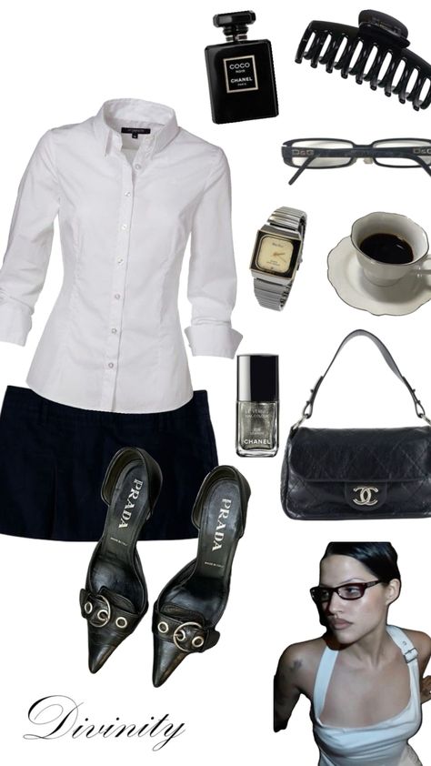 office siren outfit🕶️ #outfitinspo #officesiren #itgirl #office #gilmoregirls #outfitinspiration #outfitideas #fashion #fashioninspo #nyc #downtowngirl #girly #girlhood #trendy #ootd #chanel #vintage Alcoholic Boyfriend, Siren Outfits, Siren Outfit, Aesthetic Office, Petty Revenge, Fashion Y2k, Revenge, A Woman, Skirt