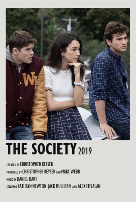 Movie And Tv Show Posters, The Society Poster, Tv Show Polaroid Posters, The Society Aesthetic, Tv Shows Posters, Society Poster, Tv Show Posters, Show Posters, Indie Movie Posters