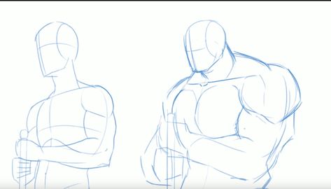 How to Draw BIG BADASS DUDES - Extreme Male Muscle Anatomy Tutorial! - YouTube - Google Chrome - Gyazo Big Body Drawing, Big Man Drawing, Arm Wrestling Drawing, Buff Body Reference, Man Anatomy Drawing, Male Muscle Anatomy, Muscle Poses, Muscle Pose, Buff Man