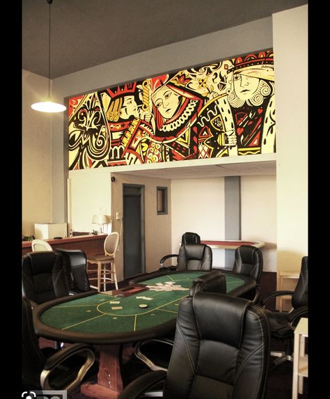 Poker Room Aesthetic, Bedroom Design Trends, Poker Room, Basement Remodel, Casino Theme, Room Wallpaper, Basement Remodeling, Interior Projects, Room Aesthetic