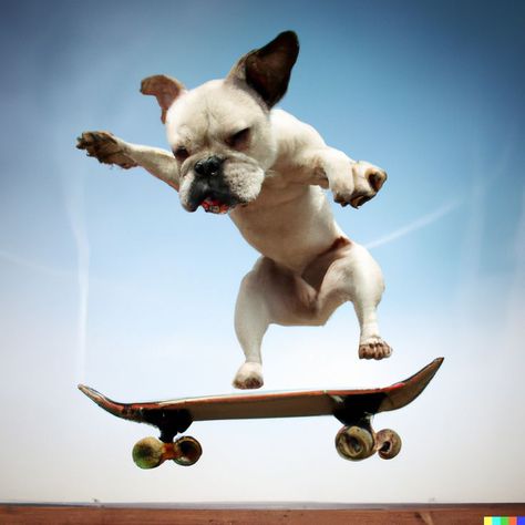 Skateboarding Animals, Sporty Dog, Sports Photoshoot, Animal Photoshoot, Cow Cat, Dog Waiting, Elderly Dogs, Very Cute Dogs, Sport Illustration