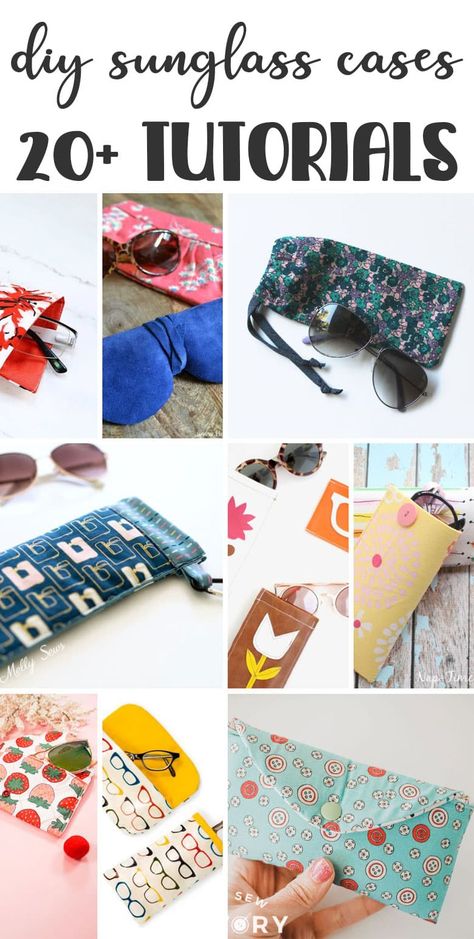 Eyeglass Cases Diy, Sunglass Case Pattern, Sew Eyeglass Cases, Eyeglass Cases Tutorial, Diy Sunglasses Holder, Eyeglass Cases Pattern, Fabric Eyeglass Cases, Diy Sunglasses, Diy Glasses