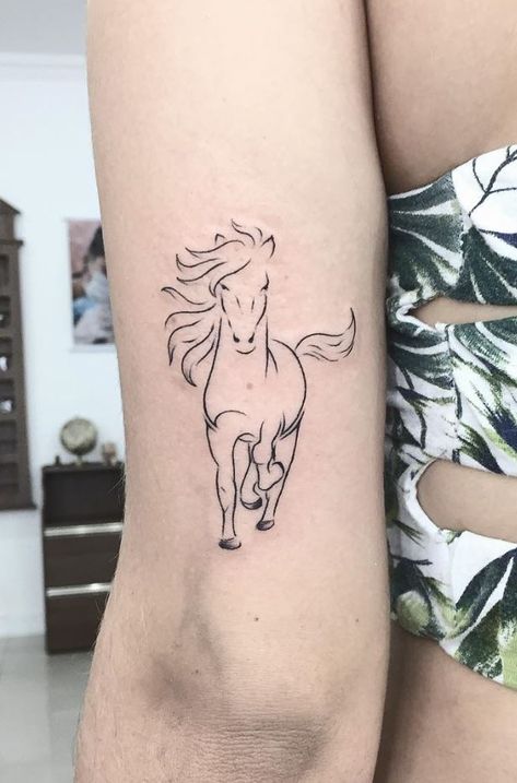 Running Horse Tattoo Horse Silhouette Tattoo, Running Horse Tattoo, Tiny Horse Tattoo, Horse Tattoo Ideas, Equine Tattoo, Small Horse Tattoo, Robot Tattoo, Running Tattoo, Horse Tattoo Design