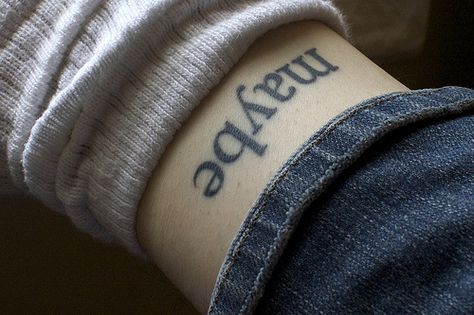 maybe, my favorite word Typography Tattoos, Anthropologie Hacks, One Word Tattoo, One Word Tattoos, Typography Tattoo, Type Tattoo, Inspirational Typography, Pattern Tattoo, Word Tattoos