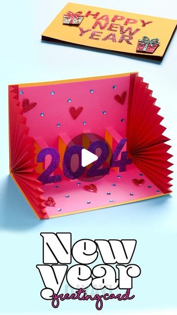 Happy New Year 2024, Beautiful Handmade Cards, New Year Greetings, Make Happy, Year 2024, Diy Videos, Happy New, Happy New Year, Cards Handmade