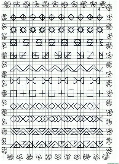 500 Ejercicios De Caligrafía I Material Educativo Gratis Cross Stitch Boarders, Blackwork Embroidery Patterns, Blackwork Cross Stitch, Graph Paper Designs, Cross Stitch Fruit, Cross Stitch Border Pattern, Graph Paper Drawings, Blackwork Patterns, Blackwork Embroidery