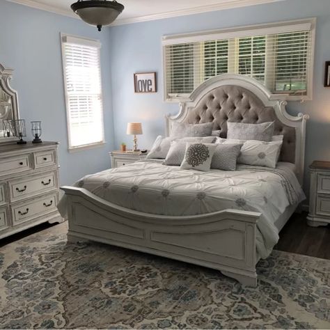 Rosdorf Park Quarles Reversible Comforter Set & Reviews | Wayfair Raelynn Bedroom Set, Realyn Bedroom Set Decor, Realyn Bedroom, Comfy Bedrooms, Room Decor Ideas Aesthetic, Aesthetics Room Decor, Farmhouse Bedroom Set, Baddie Room, Lights Room