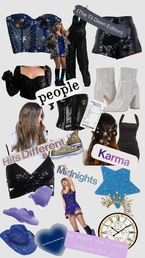 Midnights Taylorswift outfit Midnights Outfit, Outfit Shuffles, Midnights Taylor Swift, Midnights Taylor, Taylor Outfits, Glitter Boots, Taylor Swift Outfits, Night Outfits, Halloween Outfits