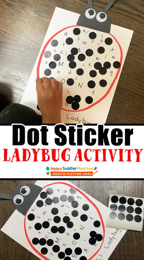 Dot Sticker Ladybug: Letter L Activity for Preschoolers - Happy Toddler Playtime Letter Sorting Activities For Preschool, Letter L Activity For Preschoolers, Preschool Letter L Crafts, Letter L Activities For Kindergarten, Preschool Letter L Activities, Letter L Preschool Activities, Letter L Worksheets For Preschoolers, Letter L Crafts For Preschoolers, Letter L Activities For Preschool