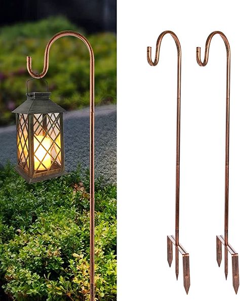 Flower Pots Wedding, Lantern Hooks, Hanging Candle Lanterns, Hanging Solar Lights, Corner Garden, Hanging Flower Pots, Shepherds Hook, Plant Basket, Fountains Outdoor