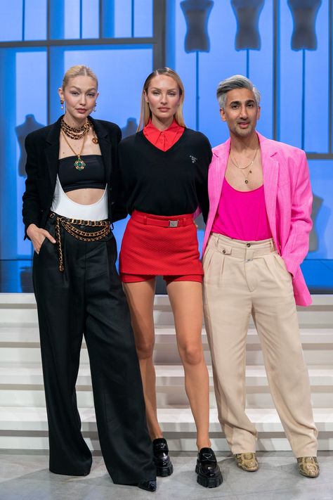 Gigi Hadid Next In Fashion, Next In Fashion Season 2, Next In Fashion, Tan France, Corset Top Outfit, Gigi Hadid Outfits, Bella Gigi Hadid, Vogue Magazine Covers, African Models