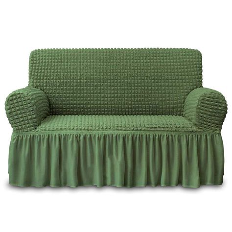 PRICES MAY VARY. [Atmosphere regulating] The unique elastic fabric just makes it feel a bit like having a massage.This stretchable and comfortable one piece couch covers with elegant skirt gives your home a fresh look. [Easy fit] Our olive green love seat covers for loveseat has excellent flexibility.It is easy to fit various kinds of couches (Pls measure the size in advance according to the dimension drawings on the picture.) Anti-slip foam roller prevents the loveseat covers for sofa slipping Skirted Sofa, Loveseat Covers, Green Couch, Round Sofa, Loveseat Slipcovers, Antique Sofa, Slip Covers Couch, Green Sofa, Durable Furniture