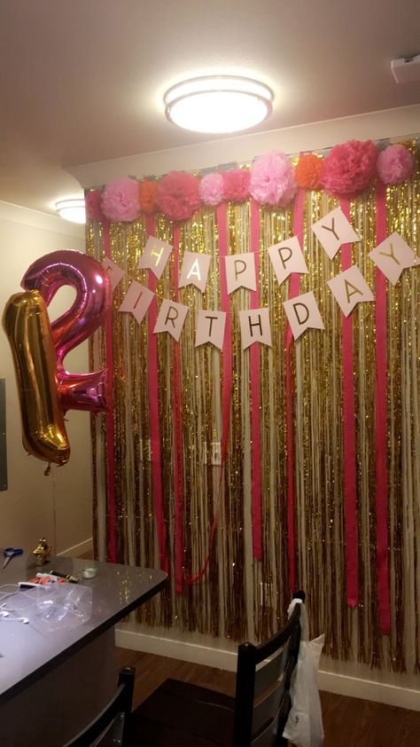 Hotel Party Decorations, Hotel Birthday, 21st Bday Ideas, 21st Birthday Decorations, Hotel Party, Birthday Wall, 21 Birthday, 22nd Birthday, 18th Birthday Party