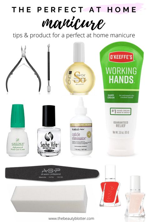 The Best Products for a Perfect at-home Manicure | The Beauty Blotter Pedicure At Home Diy, Diy Pedicure At Home, Perfect Manicure At Home, Diy Gel Manicure, Do It Yourself Nails, At Home Manicure, Diy Pedicure, Gel Manicure At Home, Home Manicure