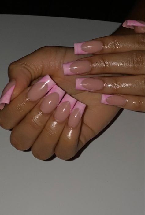 Crockadile Acrylic Nails, Pink Croc Nails Acrylic, Pink Croc Nails, Nail Type, Croc Print, 17th Birthday, Birthday Board, French Nails, Cute Pink