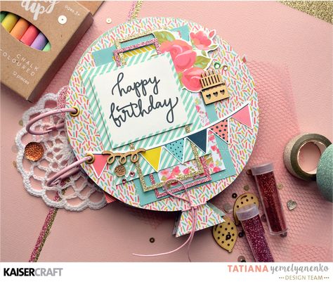 Mini album 'Happy birthday' - Scrapbook.com Popup Cards Diy, Birthday Card Ideas For Boys, Popup Cards, Birthday Card Ideas, Scrapbook Embellishments Diy, Scrapbook Cover, Card Making Templates, Mini Albums Scrap, Birthday Scrapbook