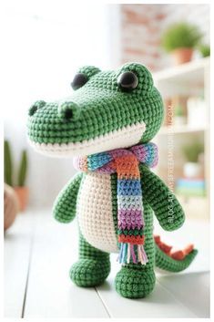 Crochet Crocodile Amigurumi Free Pattern, Alligator Crochet Pattern Free, Amigurumi Frog Pattern, Crochet Alligator, Crocodile Crochet, Crochet Crocodile, Fit For Life, Tiny Animals, Animals And Plants