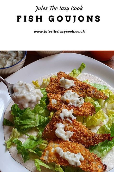 Lovely crispy fish Goujons Fish Goujons, Crispy Fish, Eating Fish, Tartar Sauce, Health Dinner, Health Dinner Recipes, Meal Recipes, Evening Meals, Healthy Options