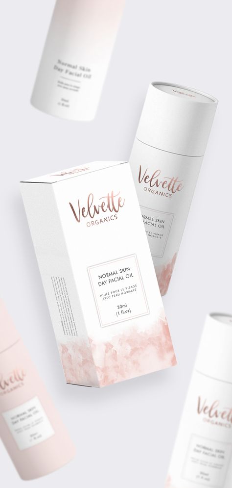 The completed facial oil packaging design features a white to blush gradient. We then added the labeling overtop in serif fonts. The minimalist design was simply elegant. #cosmeticspackagingdesign #beautypackagingdesign #cosmeticspackagedesign #cosmeticpackagingboxdesign #cosmeticboxdesign #creativecosmeticspackagingdesign #cleanpackagingdesign #minimalisticpackagingdesign #elegantpackagingdesign Feminine Wash Packaging Design, Blush Packaging Design, Oil Box Design, Skincare Packaging Design Inspiration, Feminine Packaging Design, Essential Oils Packaging, Sunscreen Packaging Design, Blush Packaging, Minimalistic Packaging