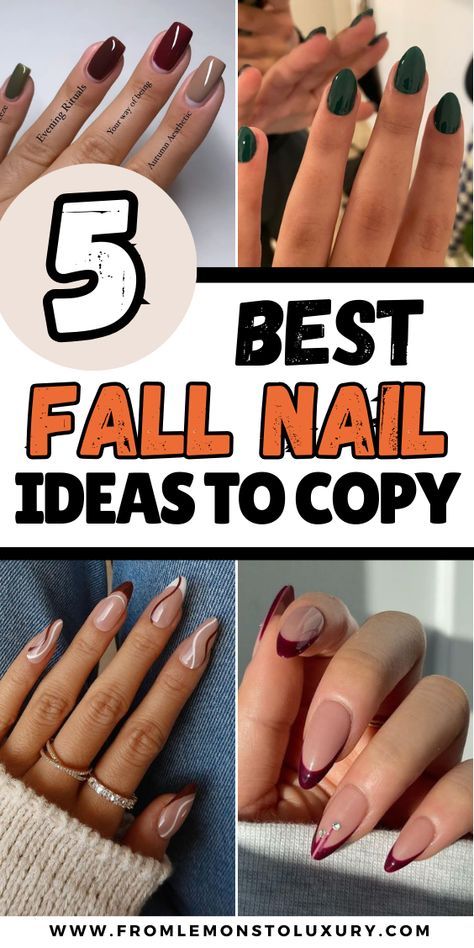 Fun Halloween Nails, Pumpkin Spice Nails, Fall Nail Ideas, Simple Fall Nails, Fall Manicure, October Nails, Cute Nails For Fall, Plaid Nails, Seasonal Nails