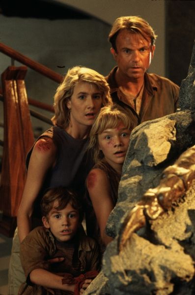 Laura Dern as Dr. Ellie Sattler, Sam Neill as Dr. Alan Grant, Joseph Mazzello as Tim Murphy & Ariana Richards as Lex Murphy - Jurassic Park Ariana Richards, Jurassic Movies, Jurassic Park Film, Sam Neill, Jurassic Park 1993, Jurassic Park Movie, Thelma Louise, Jurrasic Park, Boogie Nights