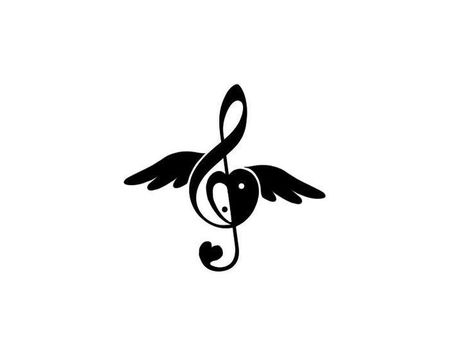 Happy Drawing Ideas, Drawing Ideas Music, Musical Note Tattoo, Cute Meaningful Tattoos, Songbird Tattoo, Music Symbol Tattoo, Freedom Tattoos, Music Notes Tattoo, Music Note Tattoo