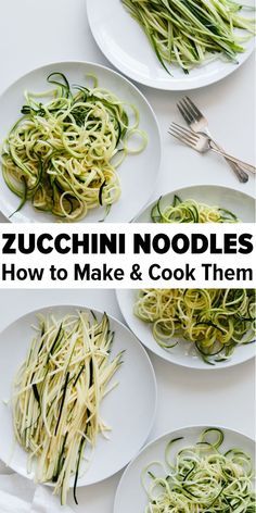 Cook Zucchini Noodles, Cook Zucchini, Zucchini Noodle Recipes, Zoodle Recipes, Recipes Learn, Keto Vegan, Resep Diet, Spiralizer Recipes, Veggie Noodles