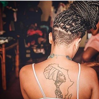 African American Tattoos, African Queen Tattoo, Afro Tattoo, Nefertiti Tattoo, Black People Tattoos, Africa Tattoos, Girl Power Tattoo, Coverup Tattoo, African Tattoo