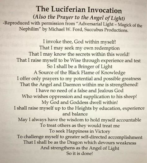 Luciferianism Philosophy, Egyptian Occultism, Offerings For Lucifer, Lucifer Invocation, Satanic Spells, Demon Ritual, Satanic Rules, Spiritual Satanism, Theistic Satanism