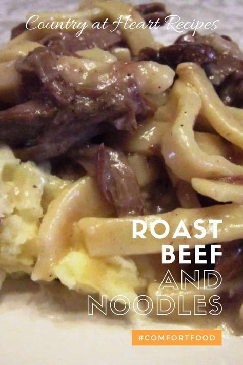 Beef And Noodles In Dutch Oven, Beef And Noodles Dutch Oven, Roast Beef And Noodles, Roast Beef Noodles, Noodles And Gravy, Roast Beef Casserole, Food Menu Ideas, Dutch Oven Beef, Leftover Pot Roast