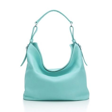 Tiffany Hobo Teal Handbag, Tiffany Co Rings, Italian Leather Purse, Aqua Mint, Blue Purse, Handbag Heaven, Aqua Turquoise, Tiffany And Co, Elegant Accessories