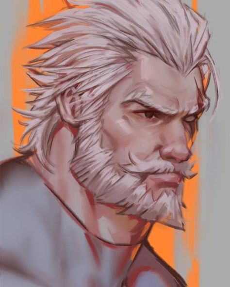 Reinhardt Fanart, Fanart Overwatch, Overwatch Fan Art, Fantasy Concept Art, Draw On Photos, Drawing Reference Poses, Character Portraits, Cute Anime Guys, Cartoon Art Styles