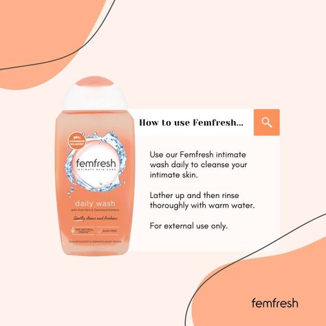 Femfresh Wash, Being Used, Instagram Accounts, Warm Water, How To Use, Vanilla, Skin Care, Technology, Skin