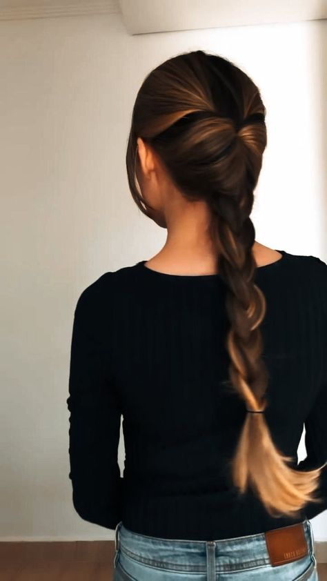 Pony Hairstyles, Hair Style Vedio, Easy Hairstyles For Thick Hair, Ponytail Hairstyles Easy, Easy Hair Updos, Hairstyles For Layered Hair, Hair Tips Video, Hair Tutorials Easy, Peinados Fáciles Para Cabello Corto