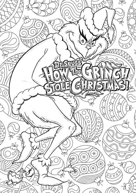 Grinch Mandala coloring pages | Coloring Pages Grinch Night, Grinch Coloring Pages, Le Grinch, Grinch Christmas Party, Christmas Coloring Sheets, Grinch Party, Merry Grinchmas, Christmas School, Printable Coloring Book