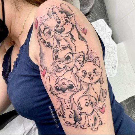 Tuck Tattoos, Sis Tattoo, Disney Tattoos Small, Disney Sleeve Tattoos, Tattoo Thoughts, Disney Sleeve, Pumpkin Tattoo, Wolf Tattoo Sleeve, Wonderland Tattoo