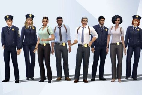 Sims 4 Gallery, Sims 4 Traits, My Sims, Hospital Nurse, Sims 4 Cc Folder, Police Detective, Sims 4 Cas, Sims 4 Houses, Police Force