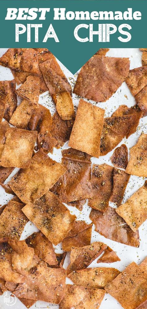 Crispy Pita Chips, How To Make Pita Chips, Pita Chips Baked, Snack Corner, Grab Snacks, Savory Biscuits, Pita Chips Recipe, Baked Pita Chips, Homemade Pita Chips