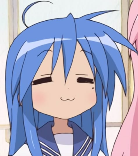 blue hair Lucky Star Konata, Izumi Konata, Konata Izumi, Arte 8 Bits, K On, Anime Nerd, 5 Anime, Old Anime, Lucky Star