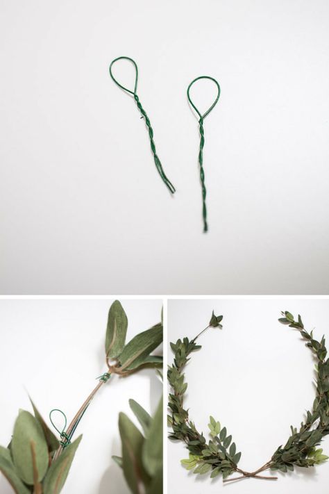 DIYLaurelWreath20 Leaf Wreath Diy, Bay Leaf Wreath, Simple Wreaths, Bay Laurel, Fixer Upper Home, Honey Diy, Wreath Wall Decor, Diy Crown, Funny Decor